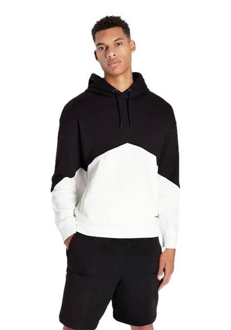 Felpa bicolor con cappuccio in cotone french terry ARMANI EXCHANGE | Maglie | 6RZMLB ZJ4XZ22CG